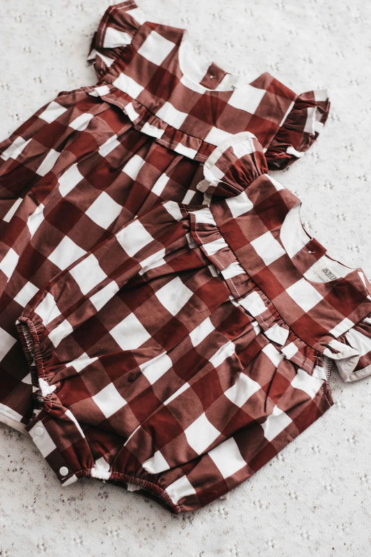 PLAYSUIT/DRESS: RED GINGHAM