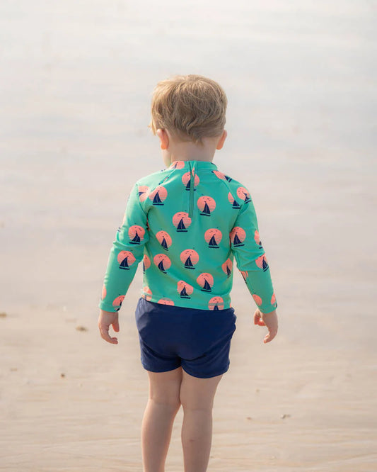 JARVIS PRINT GREEN LS 2 PIECE SET