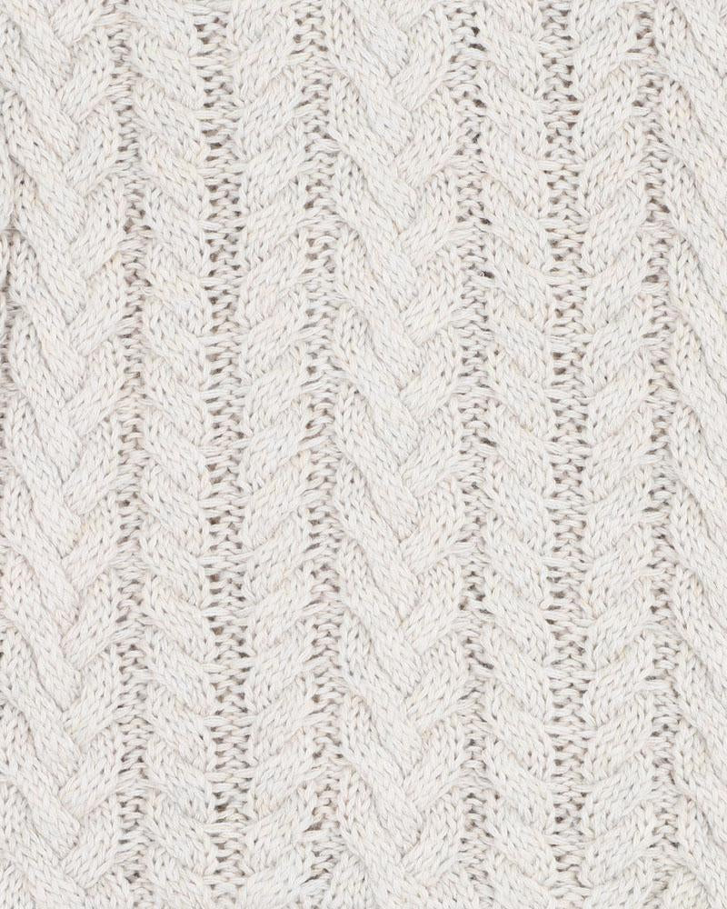 OLIVER CABLE KNITTED STONE CARDIGAN