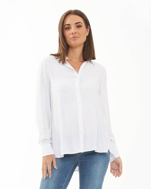 Clara Relaxed Shirt  White