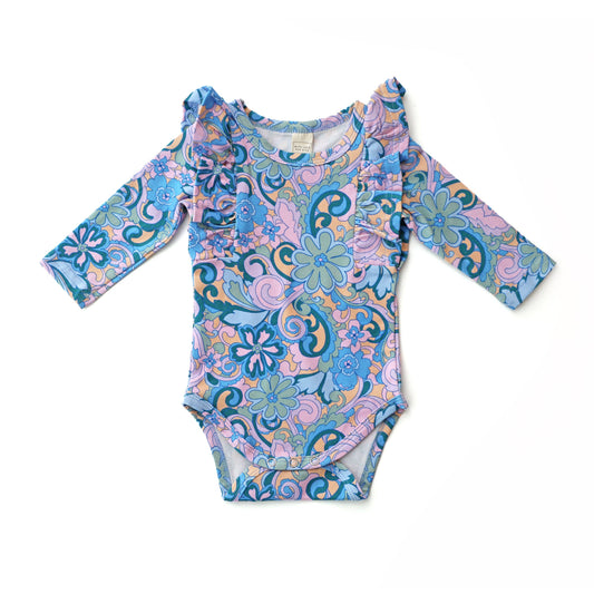 Shimmy Long Sleeve Onesie/Top - PAISLEY
