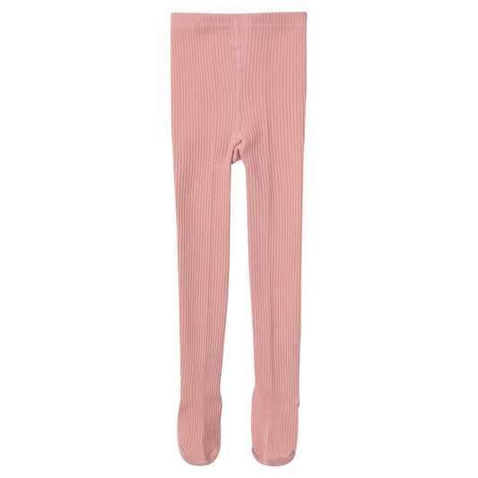 Rib Tights - Tea Rose