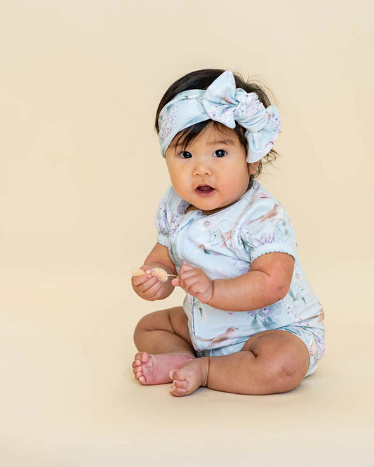 MADELYN PRINT SS ZIP ROMPER