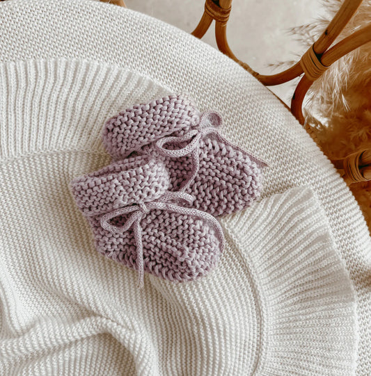 Mini Knit Booties | Lavender | Newborn - 6 Months