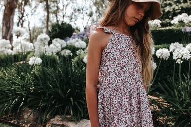 Girls Ellie Dress - Pink Petite Floral