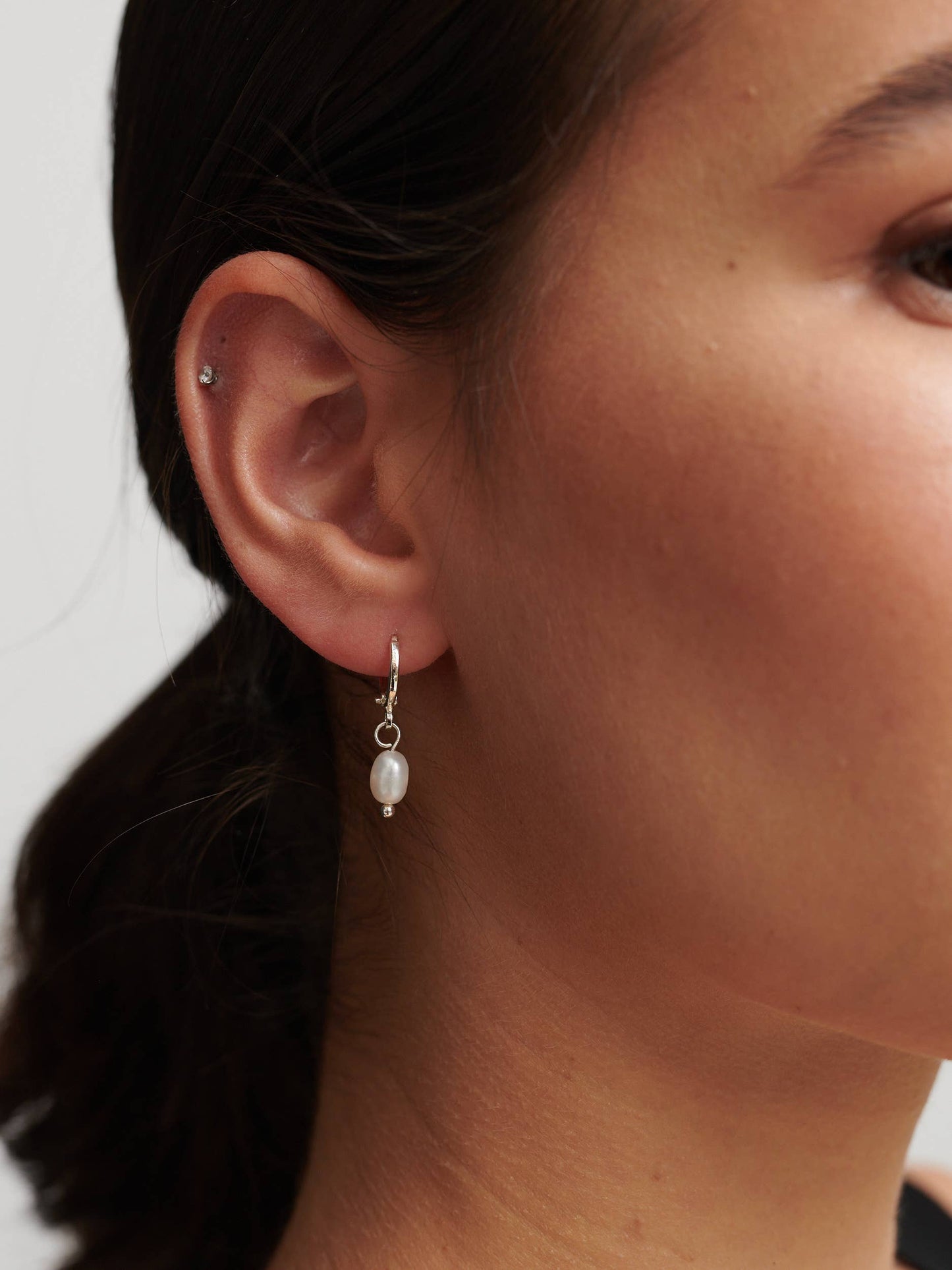Daphne Silver Plated Pearl Earrings