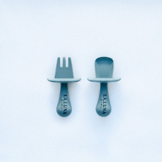 Training Fork & Spoon Set Blue