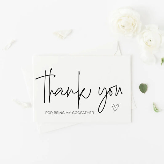 Thank You For Being My Godfather Card