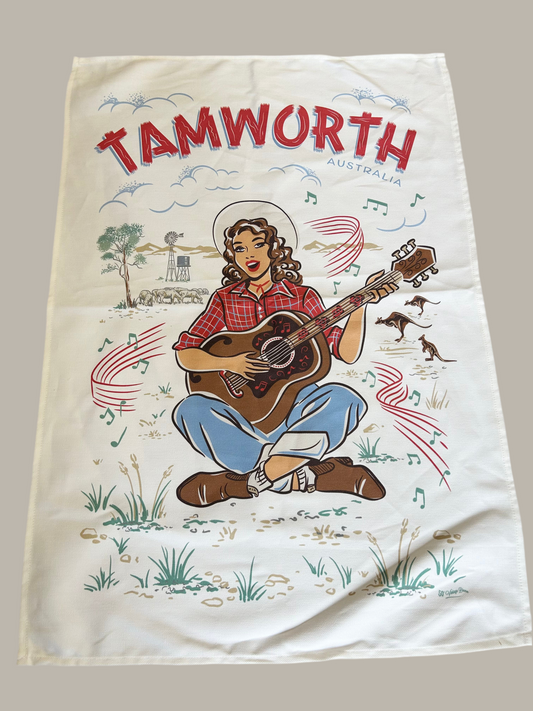 Country Music Tea Towel - Tamworth
