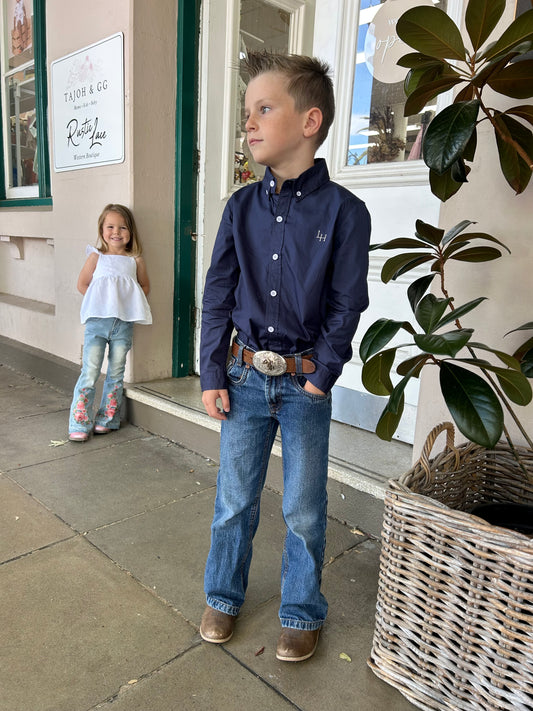 Boys Oxford Dress Shirt - Navy