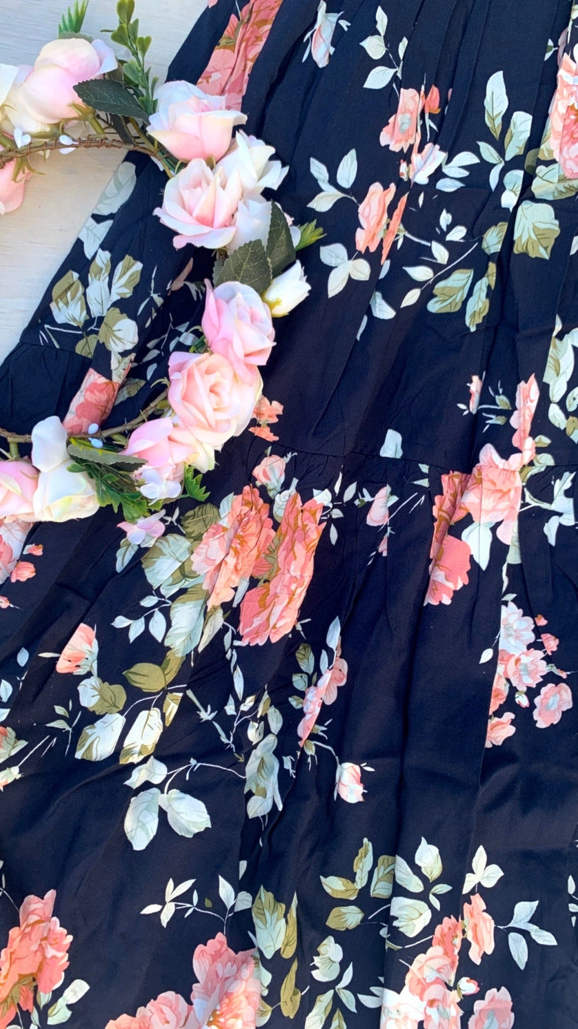 Ava Girls Floral Maxi Dress | Blue