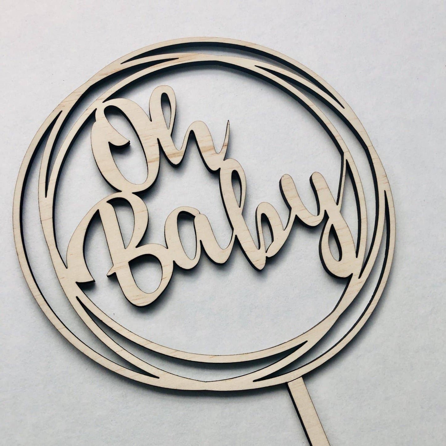 Oh Baby Cake Topper Round