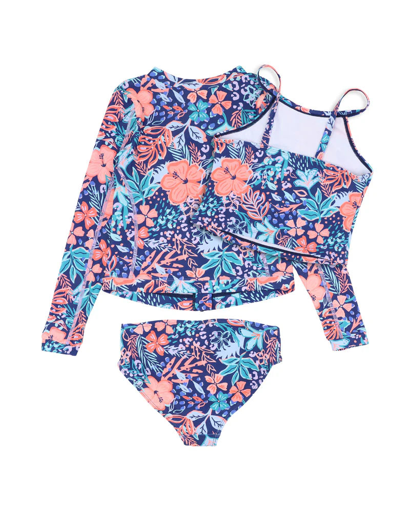 COCO PRINT LS 3 PIECE SWIM SET 8-14 YRS