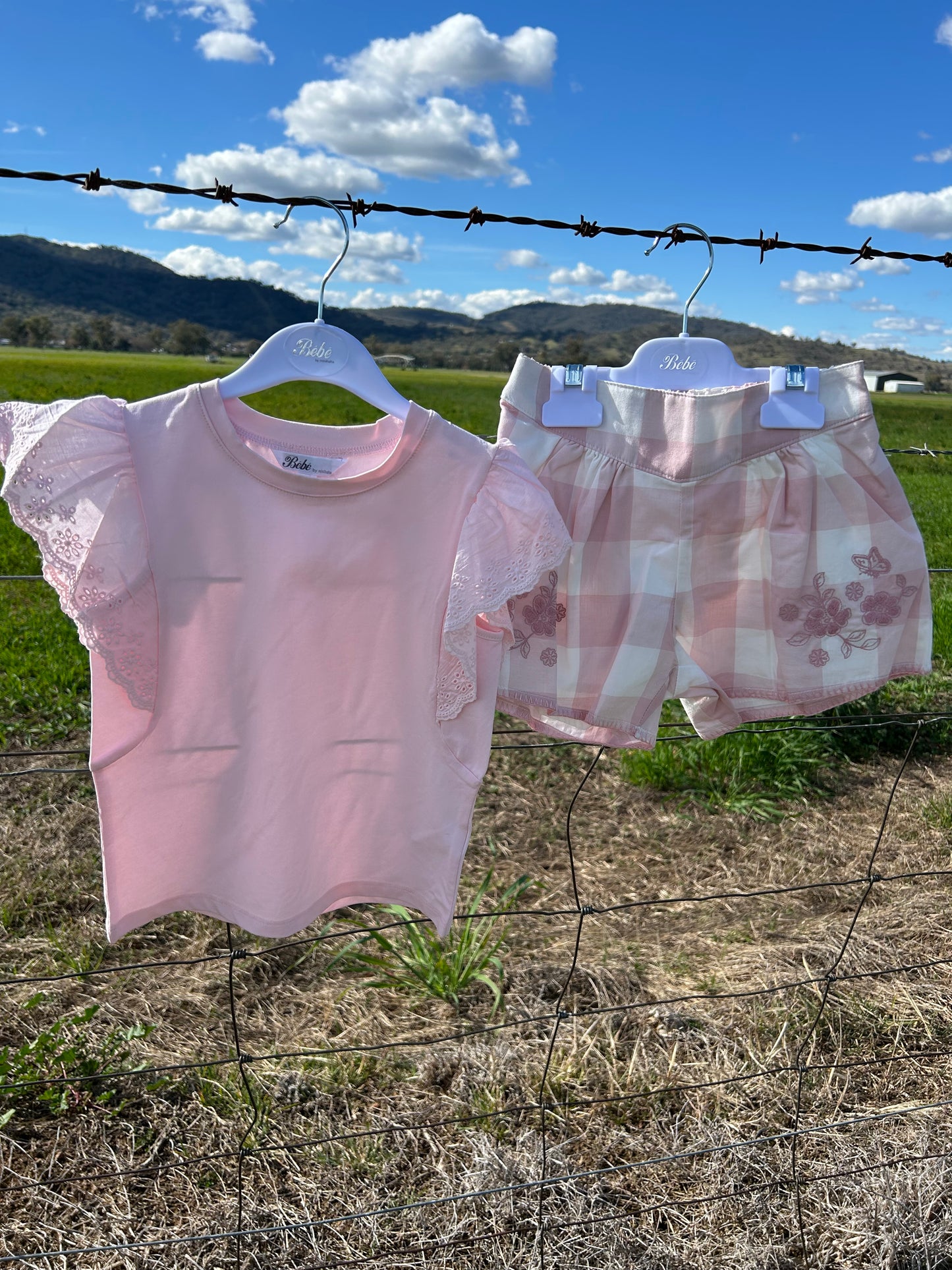 Pink Broidery Tee
