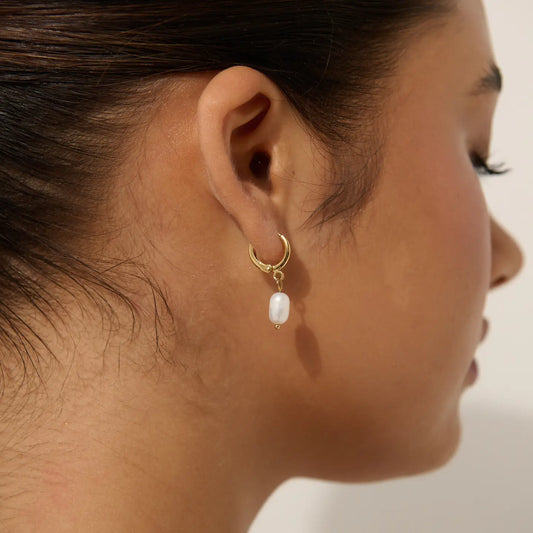 Daphne 18K Gold Plated Pearl Earrings