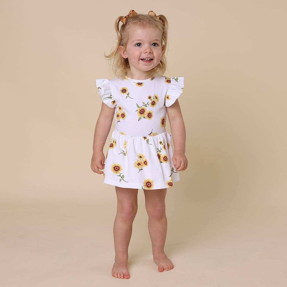 Sunflower Short Sleeve Organic Dress