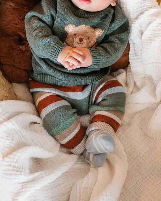 MATEO STRIPE KNITTED LEGGINGS