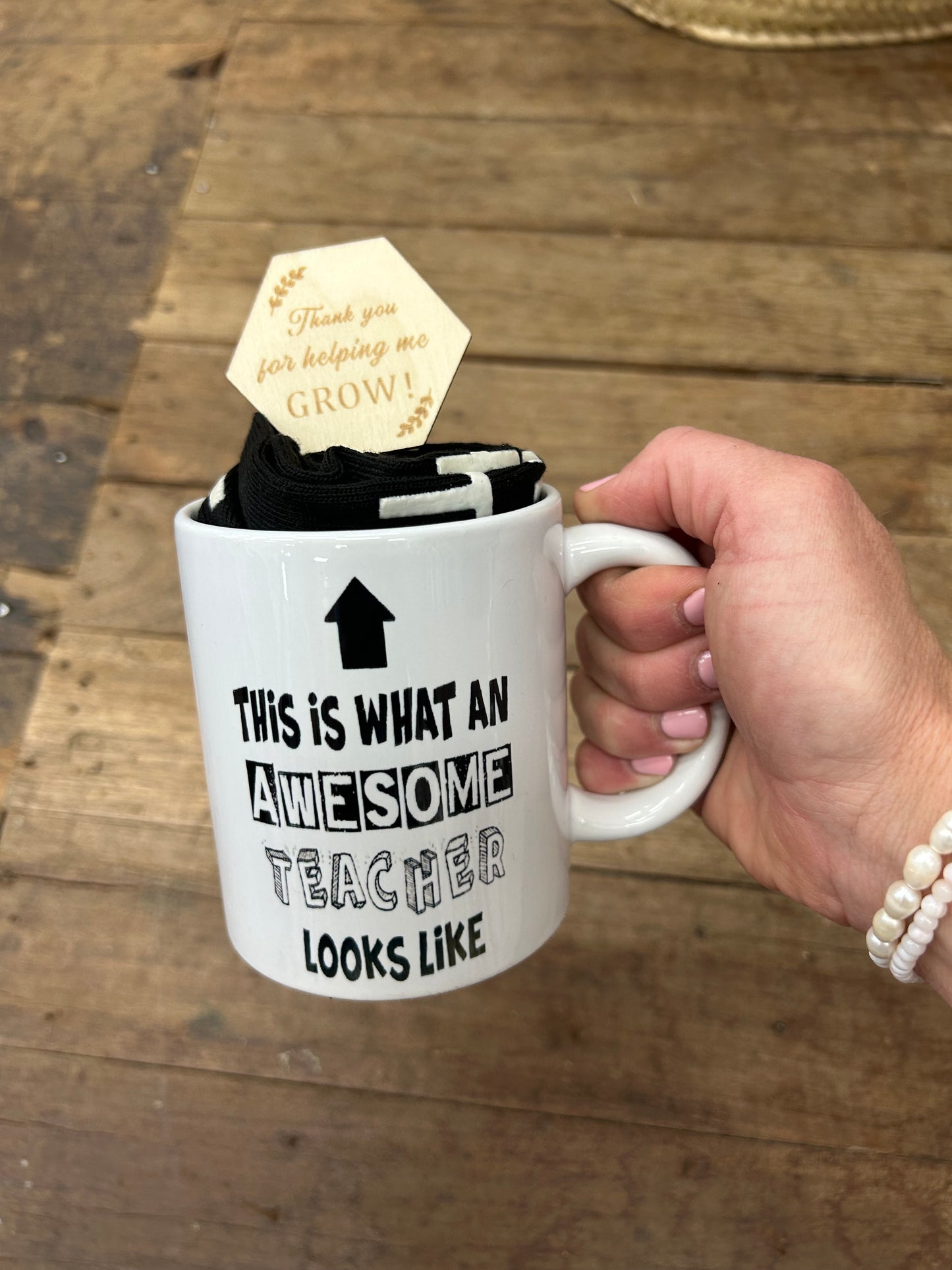 Teacher Mug White with Socks