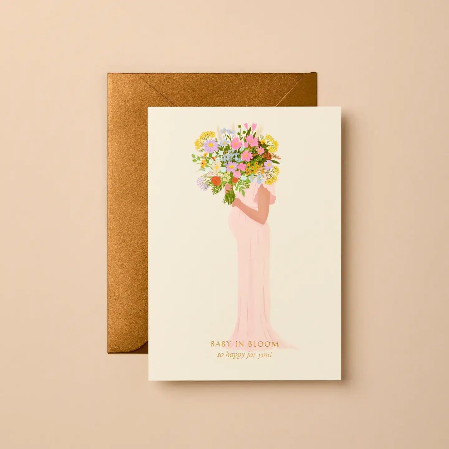 Baby Foil Greeting Card | Eco-Friendly, Illustrated, Blank