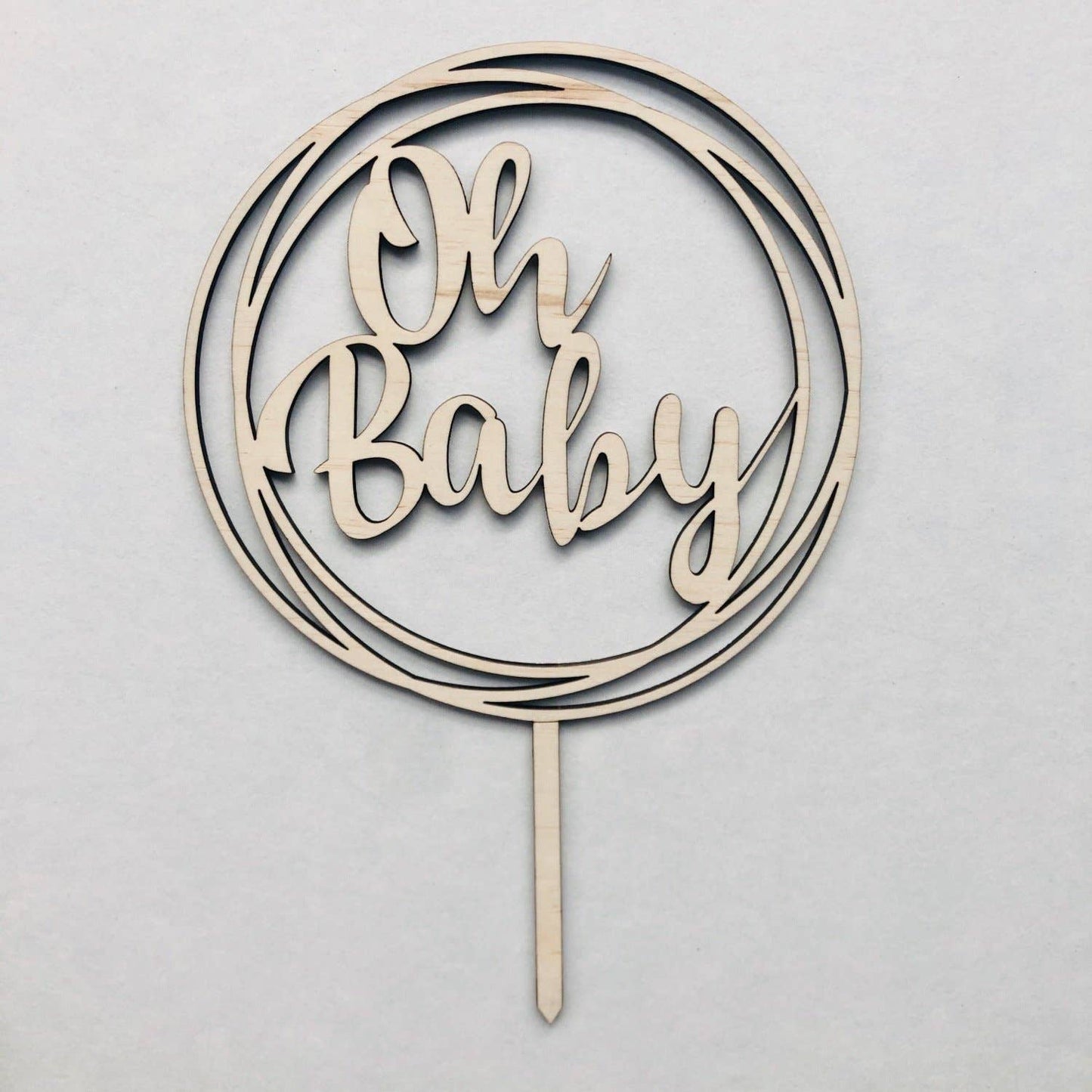 Oh Baby Cake Topper Round