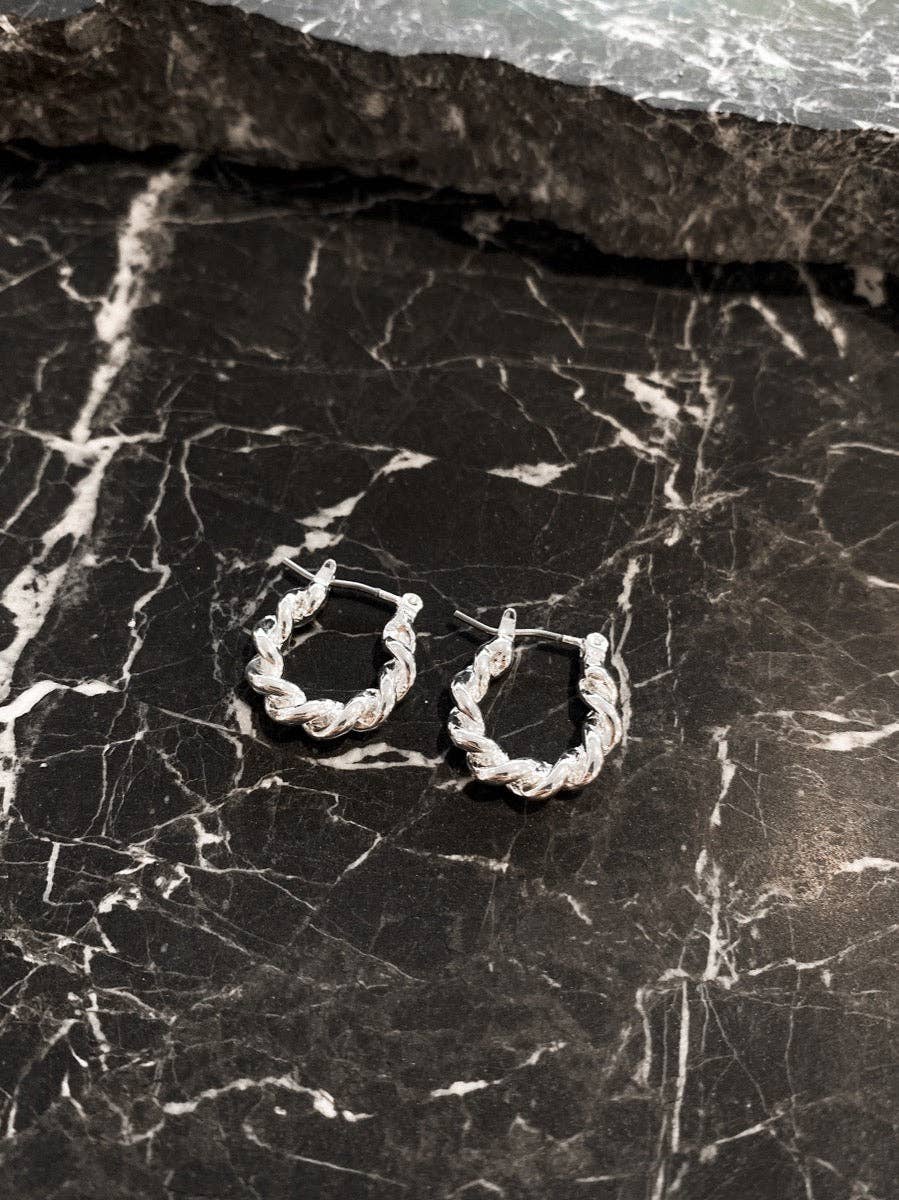 Lelia Silver Plated Hoop Earrings