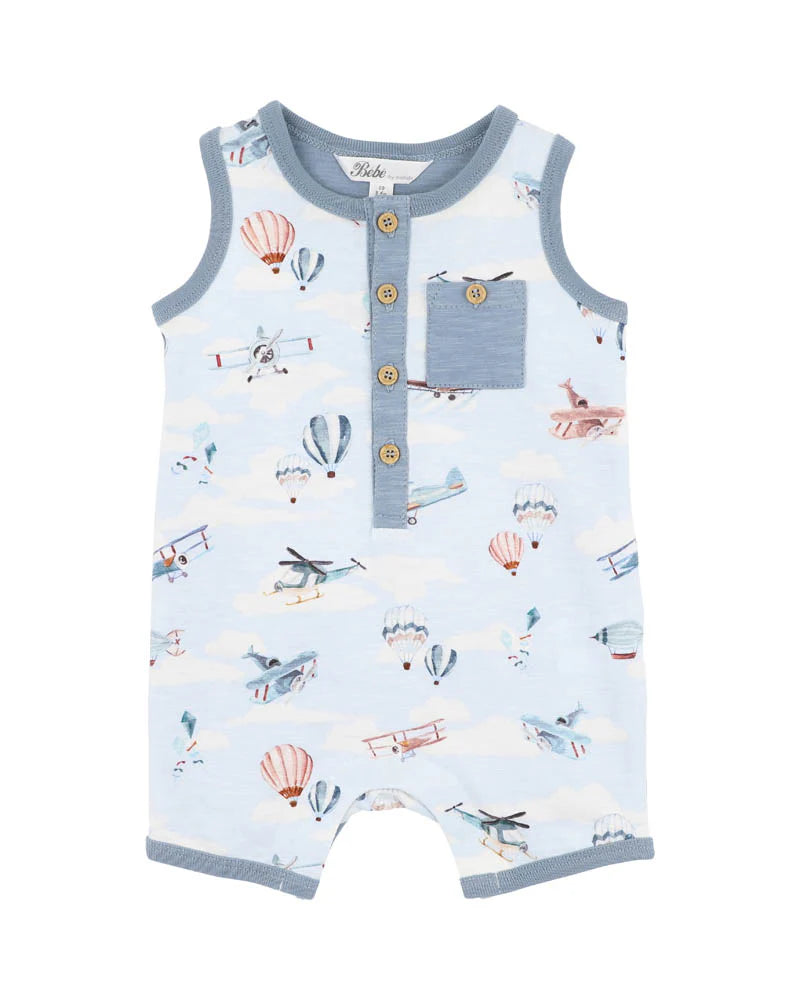 HARLAN PRINT AEROPLANE ROMPER