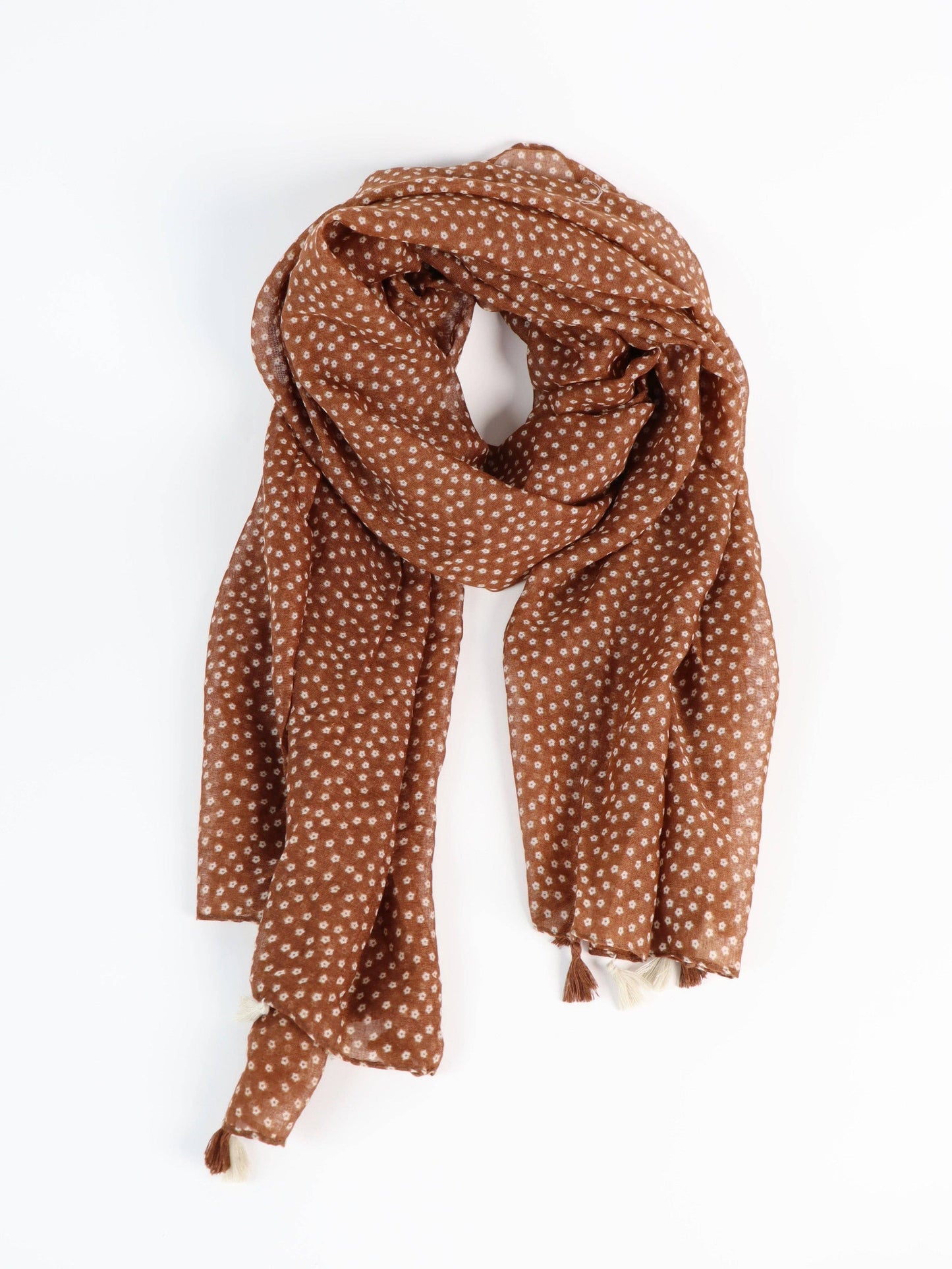 Tierra Tassel Wrap Lightweight Scarf