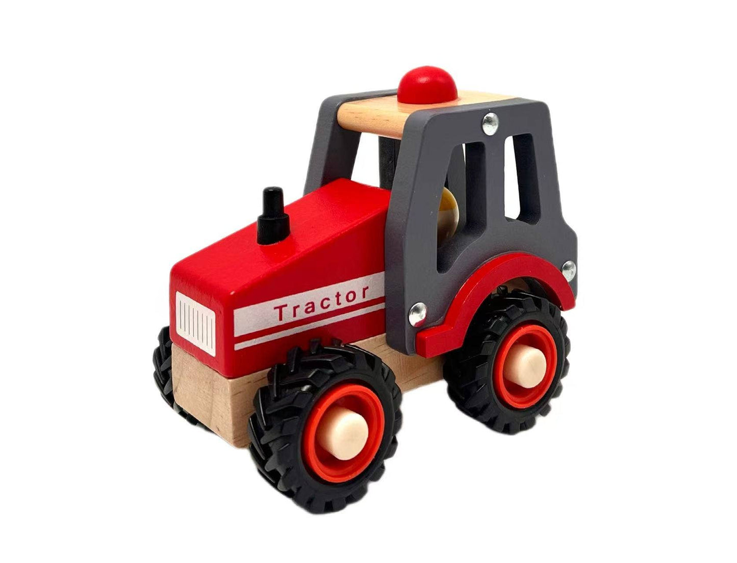 Sturdy Wooden Tractor Toy for Kids