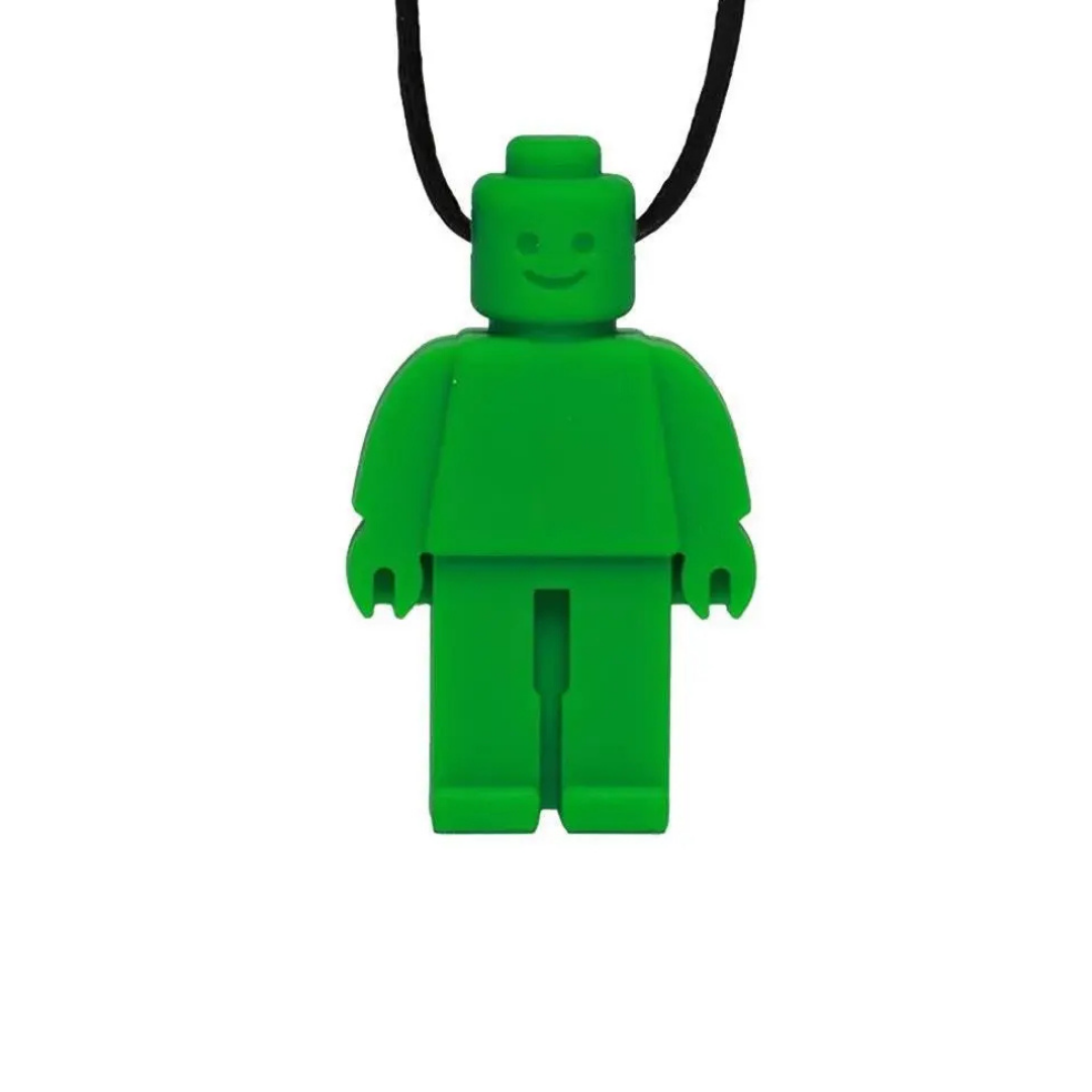 Brick Man Pendant Silicone Sensory Necklace