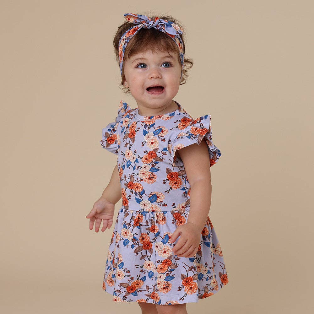 Vintage Blossom Short Sleeve Organic Dress