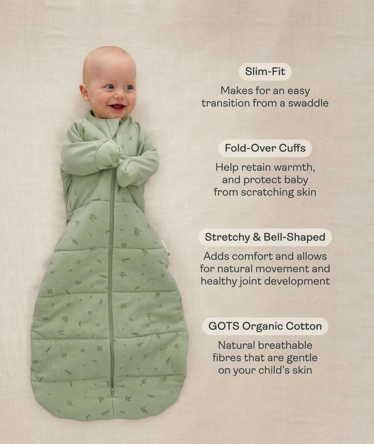 Sleeping Bag 2.5 TOG Sleeved Daisies 8-24 Months