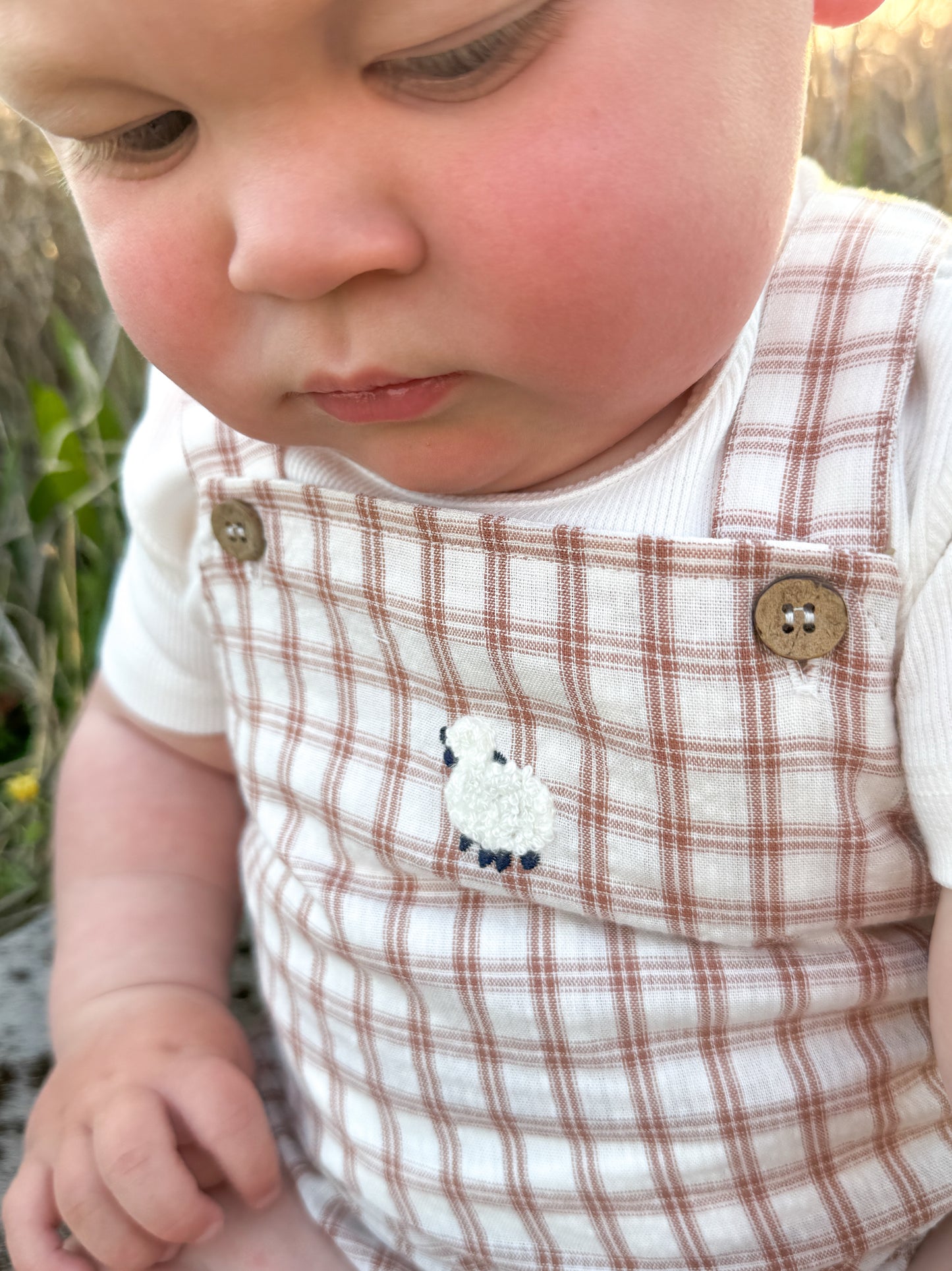 CLAYTON CHECK SHEEP BODYSUIT 2 PIECE SET