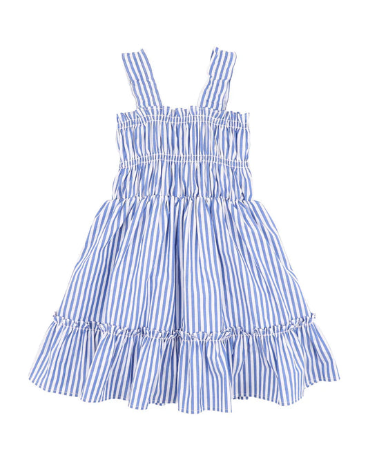 SUMMER VACAY BLUE STRIPE DRESS 3-7 YRS