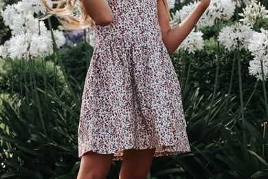 Girls Ellie Dress - Pink Petite Floral