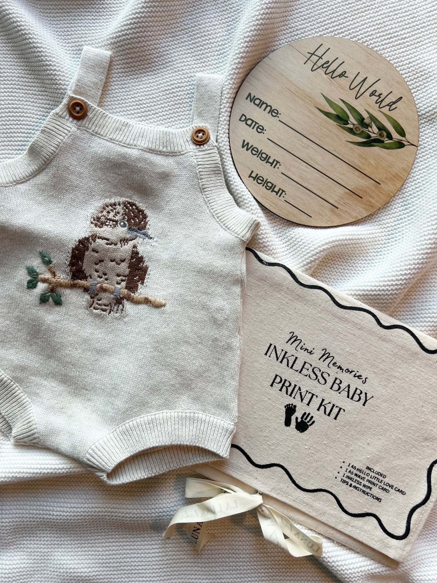 Australiana Organic Kookaburra Knit Bodysuit