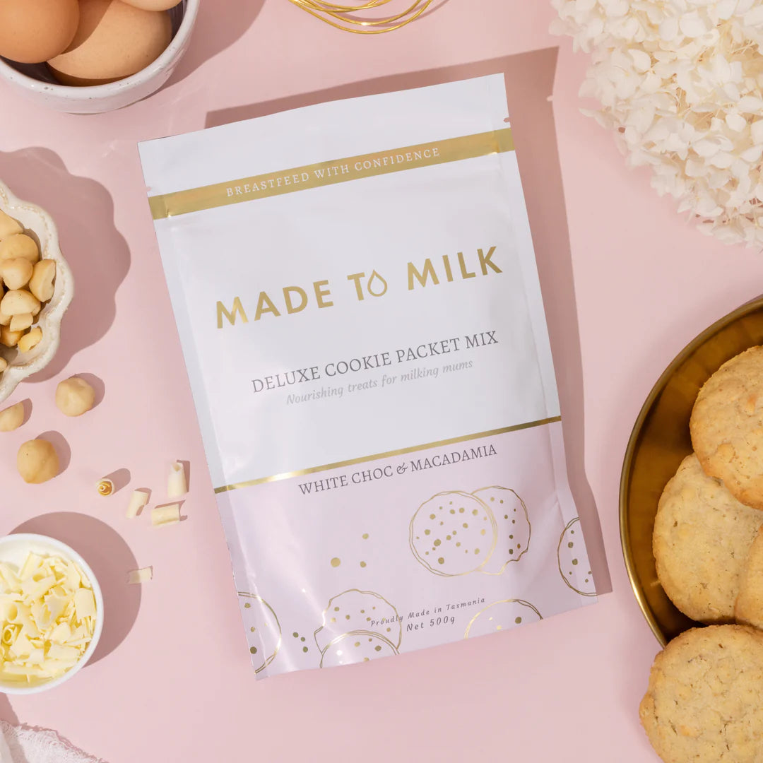 WHITE CHOC AND MACADAMIA NUT PACKET MIX