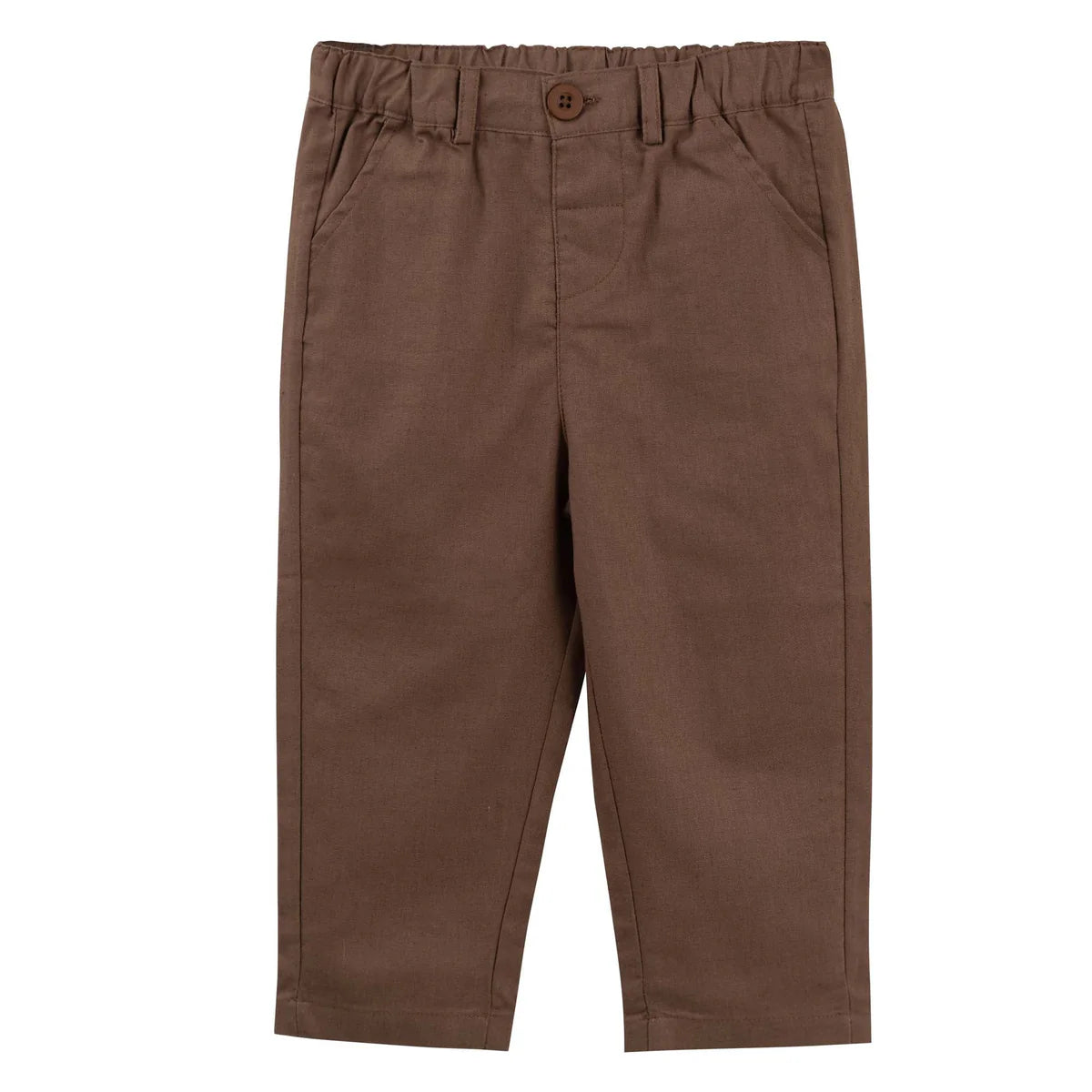 FINLEY LINEN PANTS - CHOCOLATE