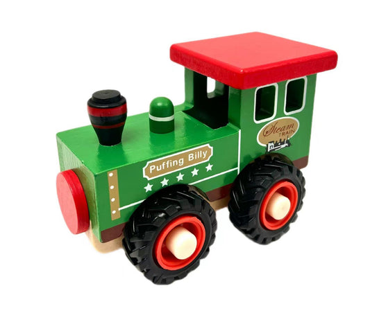 Puffing Billy Green Wooden Train For Kids
