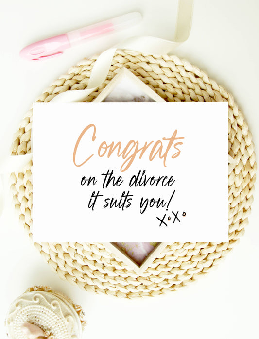 Divorce Break Up Card For Friends and Sister