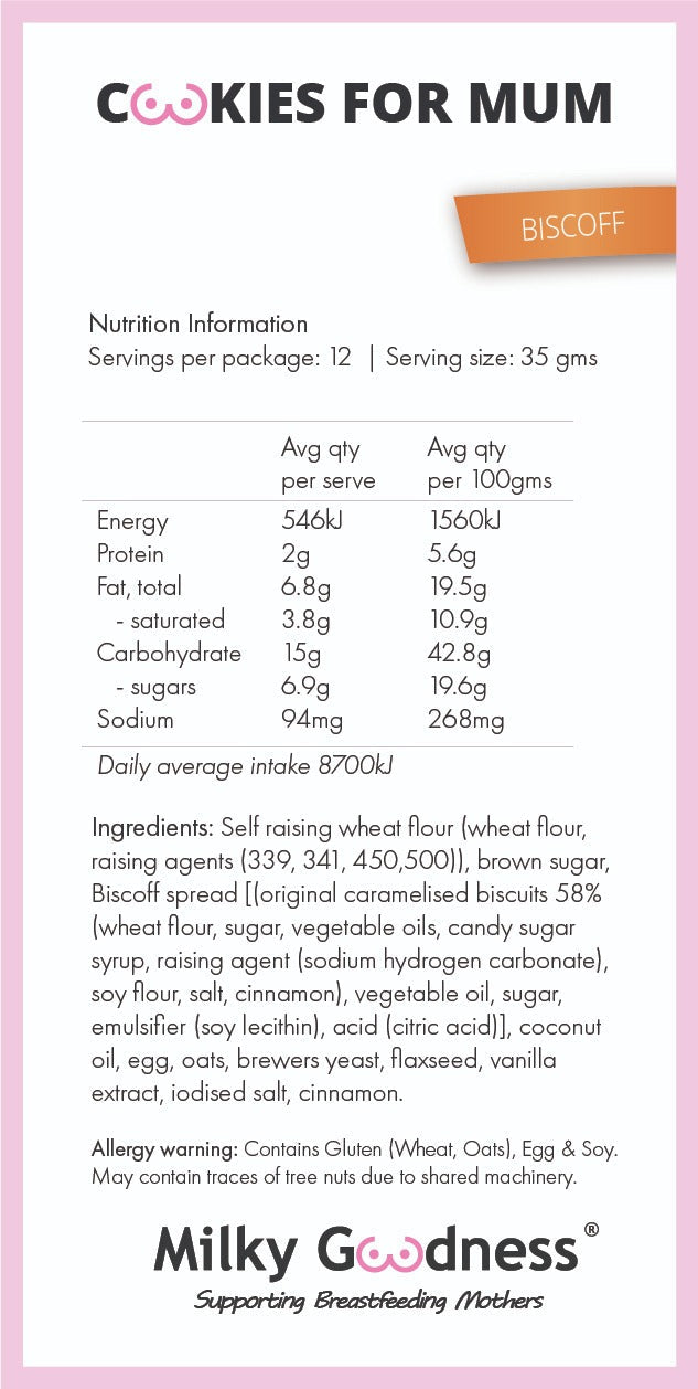 Biscoff Lactation Cookies (Dairy Free)