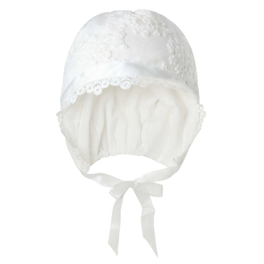 Sophia Christening Bonnet | Ivory
