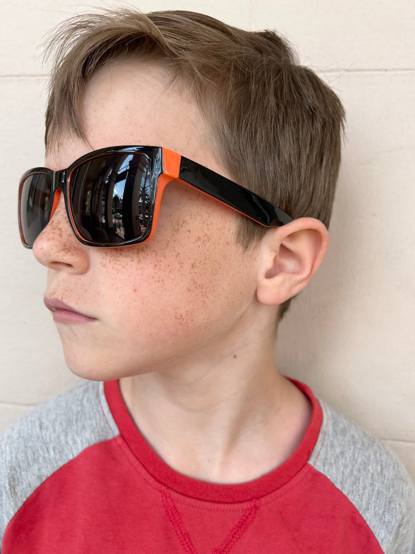 Kids Black & Orange Sunnies
