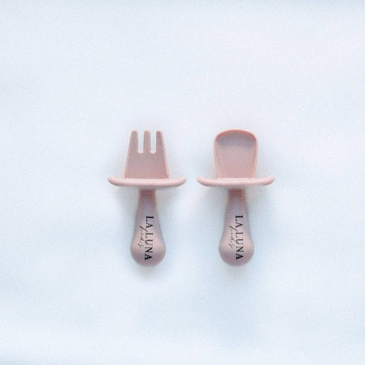 Training Fork & Spoon Set Lilac