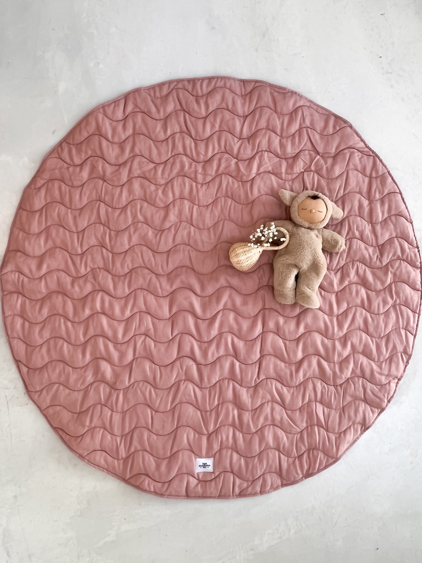 Dusty Rose French Linen Waterproof Playmat