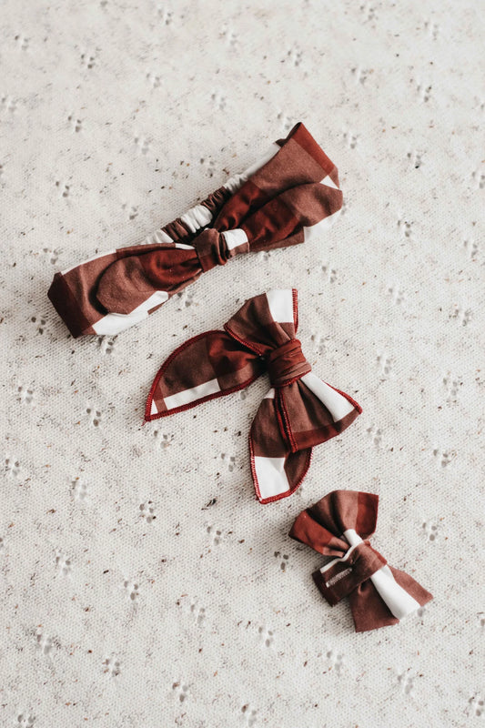 BOWS & BOWTIES: RED GINGHAM