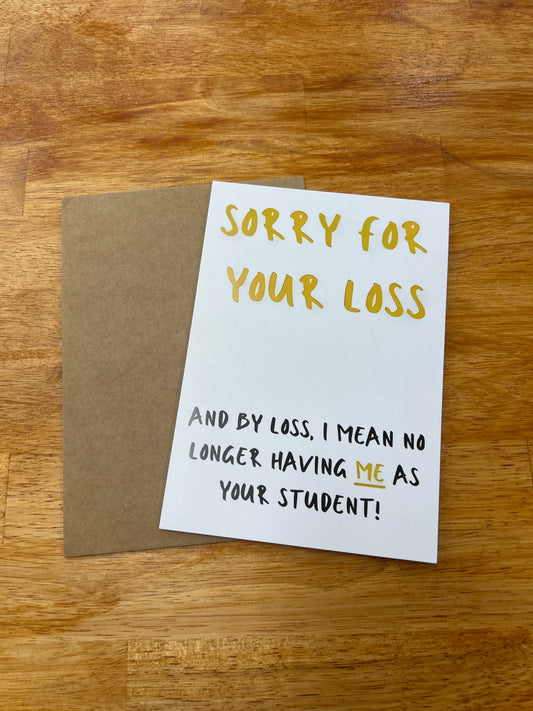 Funny Teacher Card