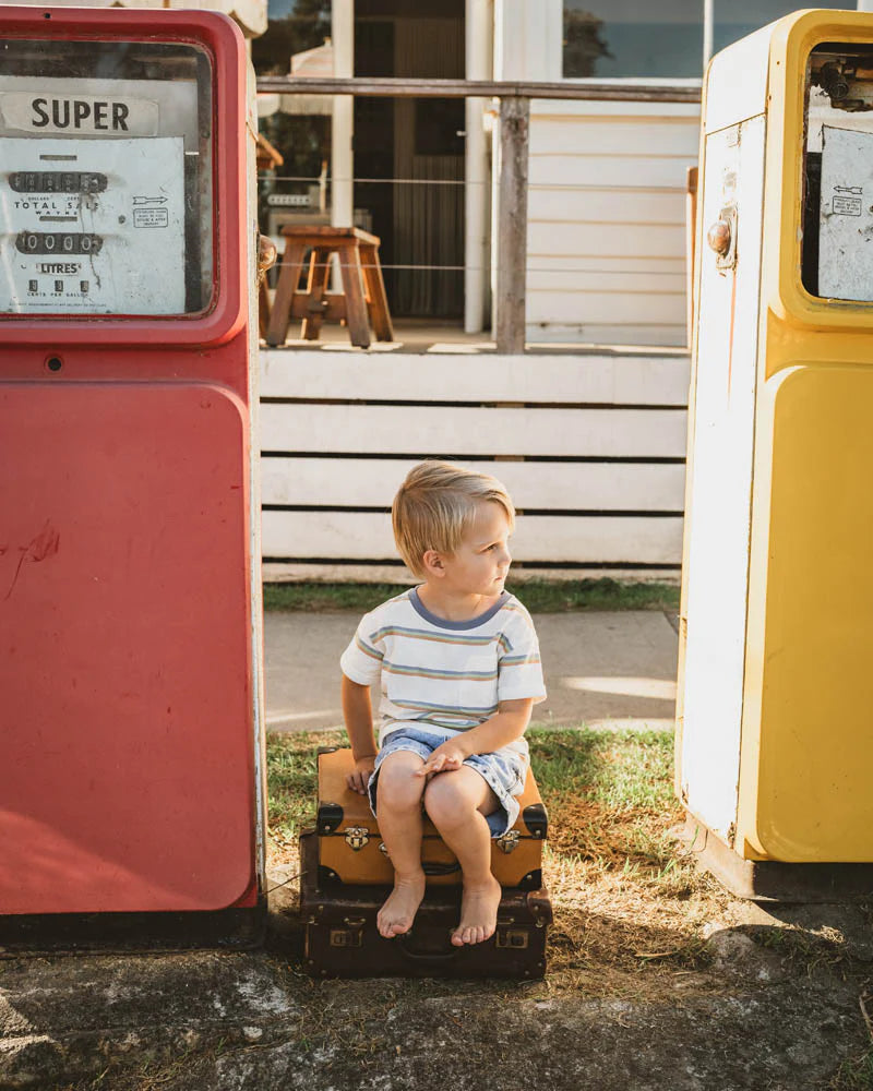 WILDLINGS STRIPE WHITE TEE 3-7 YRS