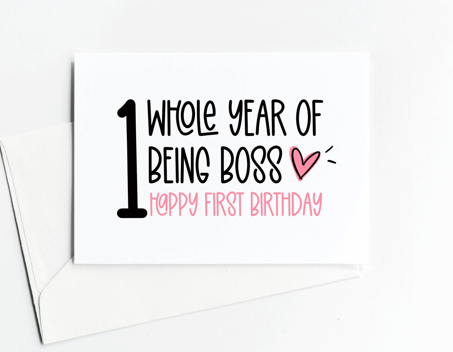 Funny Girl First Birthday Card for Baby Turning One Year