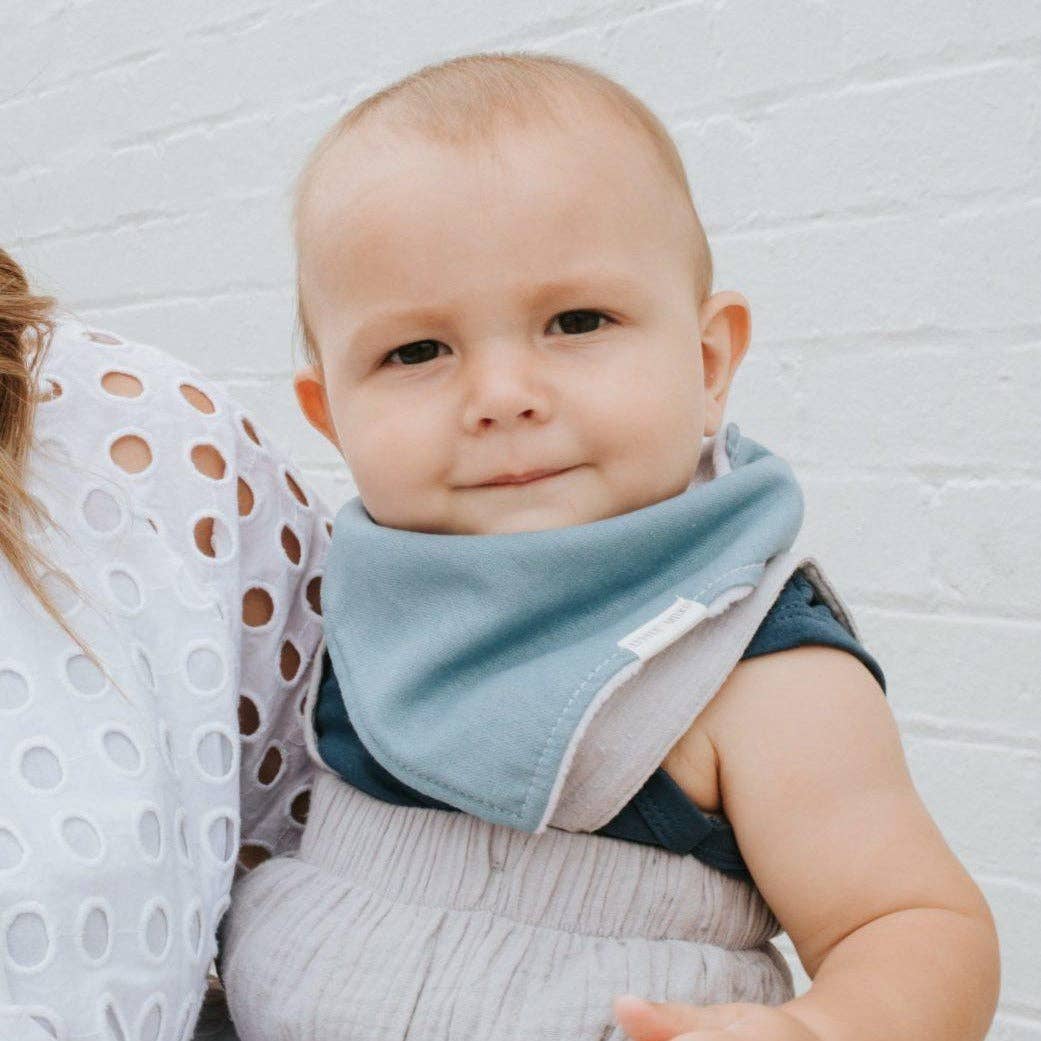 Bandana Dribble Bib Linen | Blue