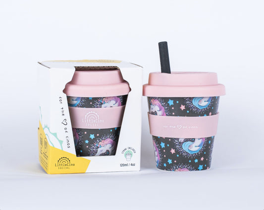 Bubblegum Unicorn Babycino Cup (incl straw)